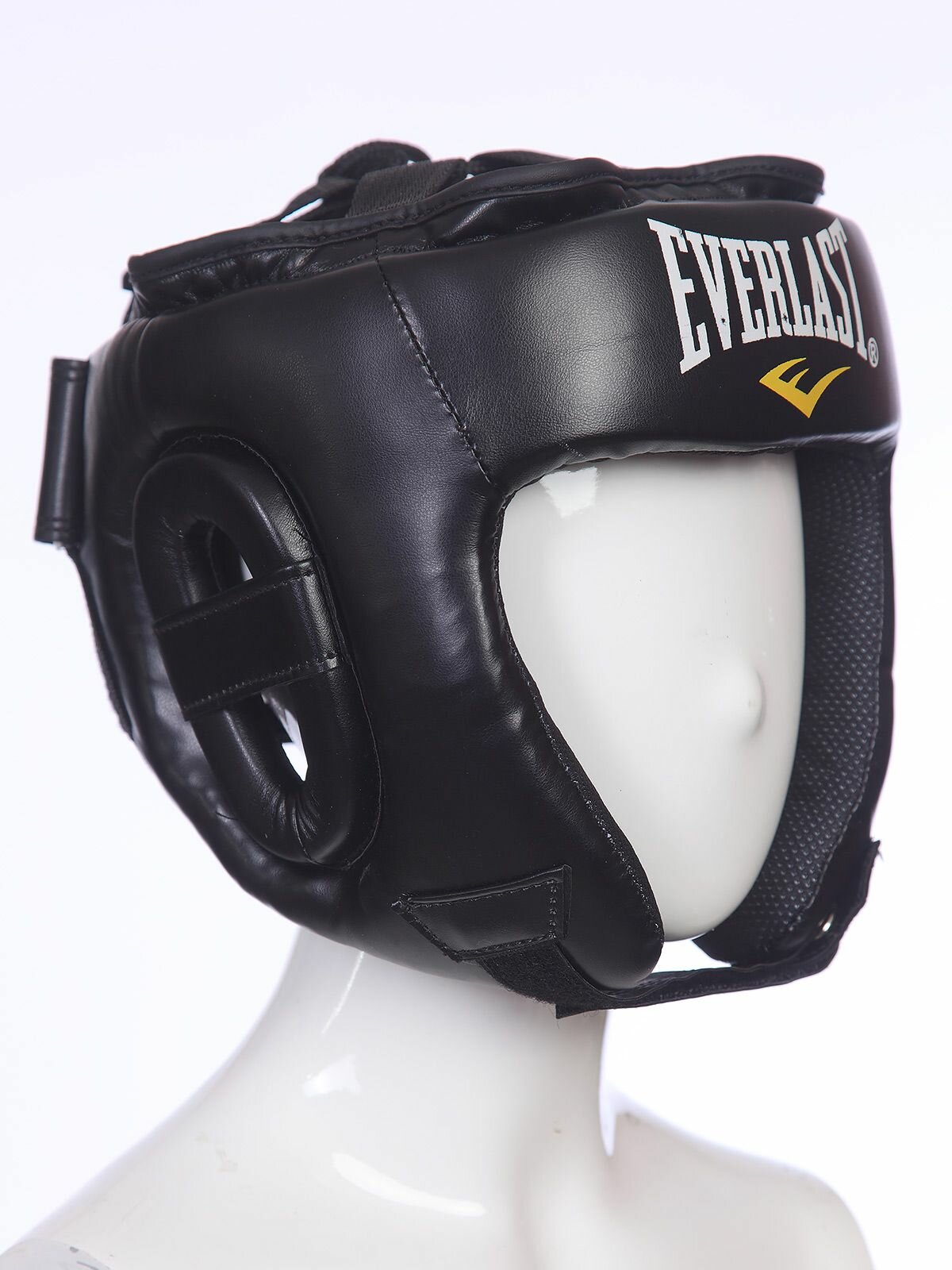 Боксерский шлем Everlast, шлем для бокса тренировочный, черный-L