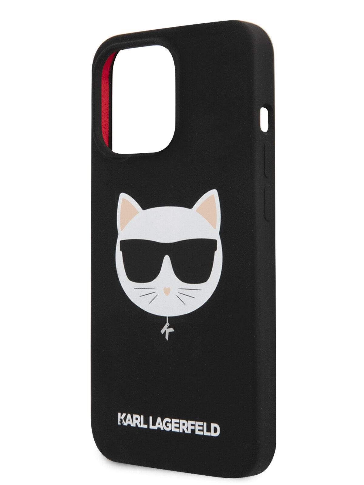 Lagerfeld для iPhone 13 Pro чехол Liquid silicone Choupette Hard Black