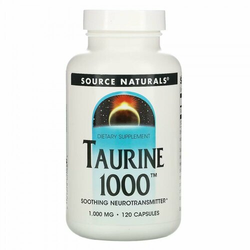 Source Naturals, таурин, 1000 мг, 120 капсул source naturals taurine таурин 1000 мг 120 капсул