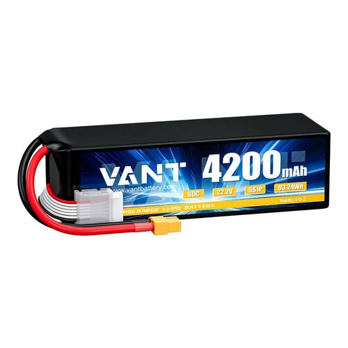 Аккумулятор LiPo Vant - 22.2В 4200мАч 60C (мягкий корпус, 6S, разъем XT60)