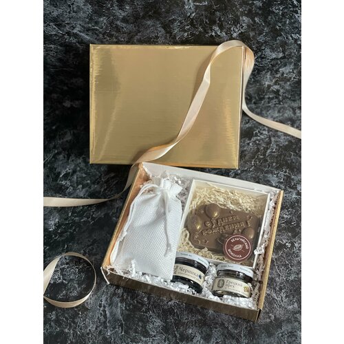 Подарочный набор в коробке Шоколадный презент (день рождения) набор подарочный в деревянной коробке 16х10 см с днём рождения набор подарочный на день рождения комплимент на день рождения