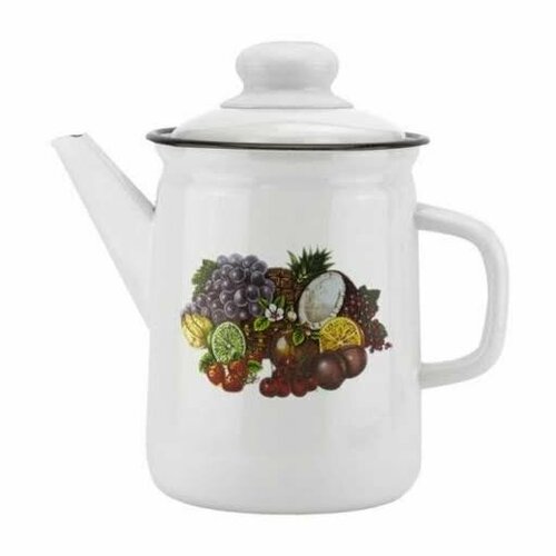 Кофейник 2,0л. эмаль Фрукты овал