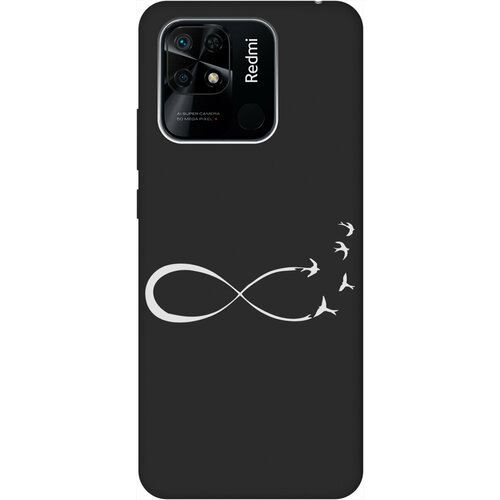 Матовый Soft Touch силиконовый чехол на Xiaomi Redmi 10C, Сяоми Редми 10С с 3D принтом Infinity W черный матовый soft touch силиконовый чехол на xiaomi redmi 10c сяоми редми 10с с 3d принтом cats w черный