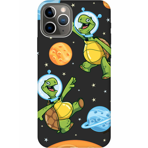 Силиконовый чехол на Apple iPhone 11 Pro / Эпл Айфон 11 Про с рисунком CosmoTurtles Soft Touch черный силиконовый чехол на apple iphone 11 эпл айфон 11 с рисунком cosmoturtles soft touch черный