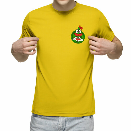Футболка Us Basic, размер 2XL, желтый мужская футболка влюбленный парень m желтый
