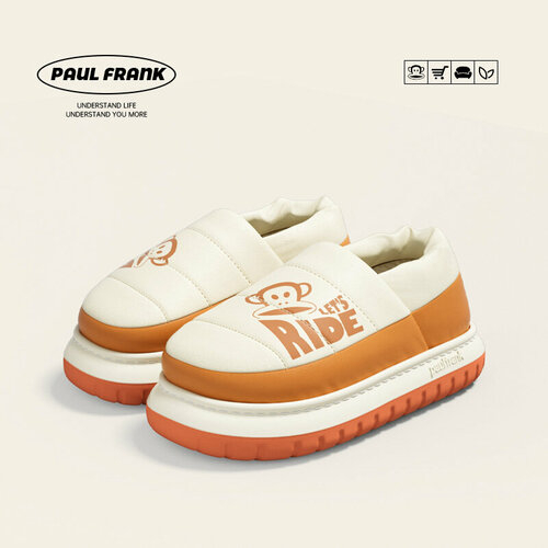 фото Слипоны paul frank, размер 40/41, белый, оранжевый