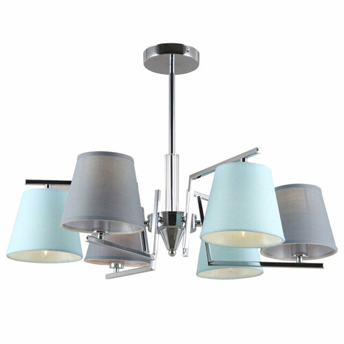 Люстра потолочная lamplandia valley 6х40вт e14 металл хром 21088₽