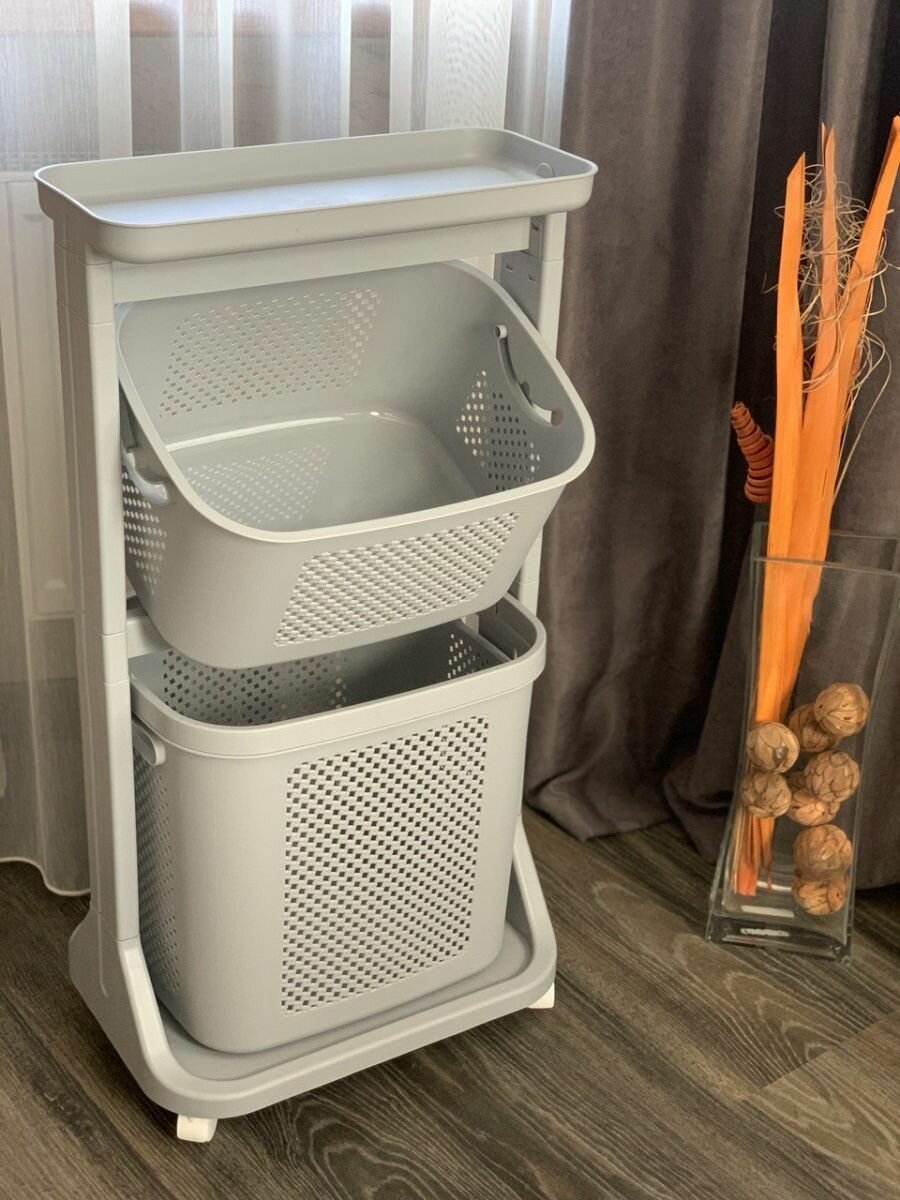 фото Корзины для белья Rizk серый