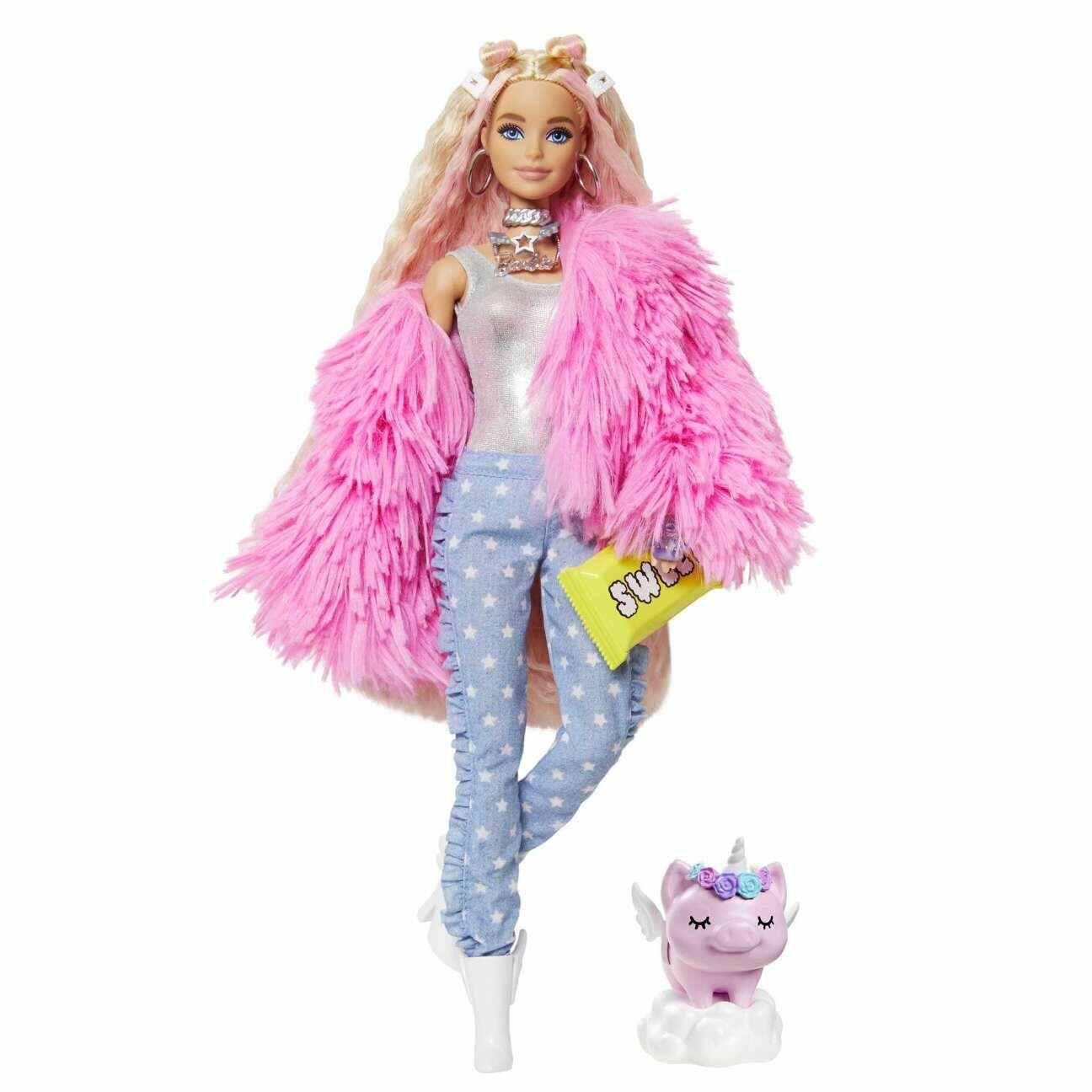 Кукла Barbie Extra с аксессуарами и свиньёй-единорогом