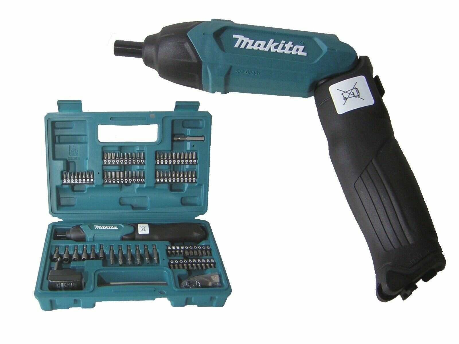 Аккумуляторная отвертка Makita DF001DW бирюзовый