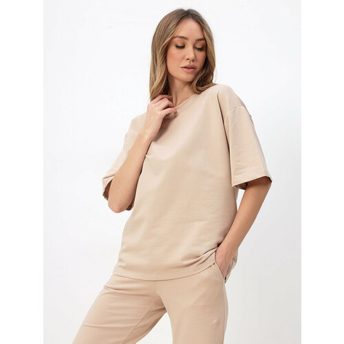 фото Футболка mom №1, размер xs, бежевый