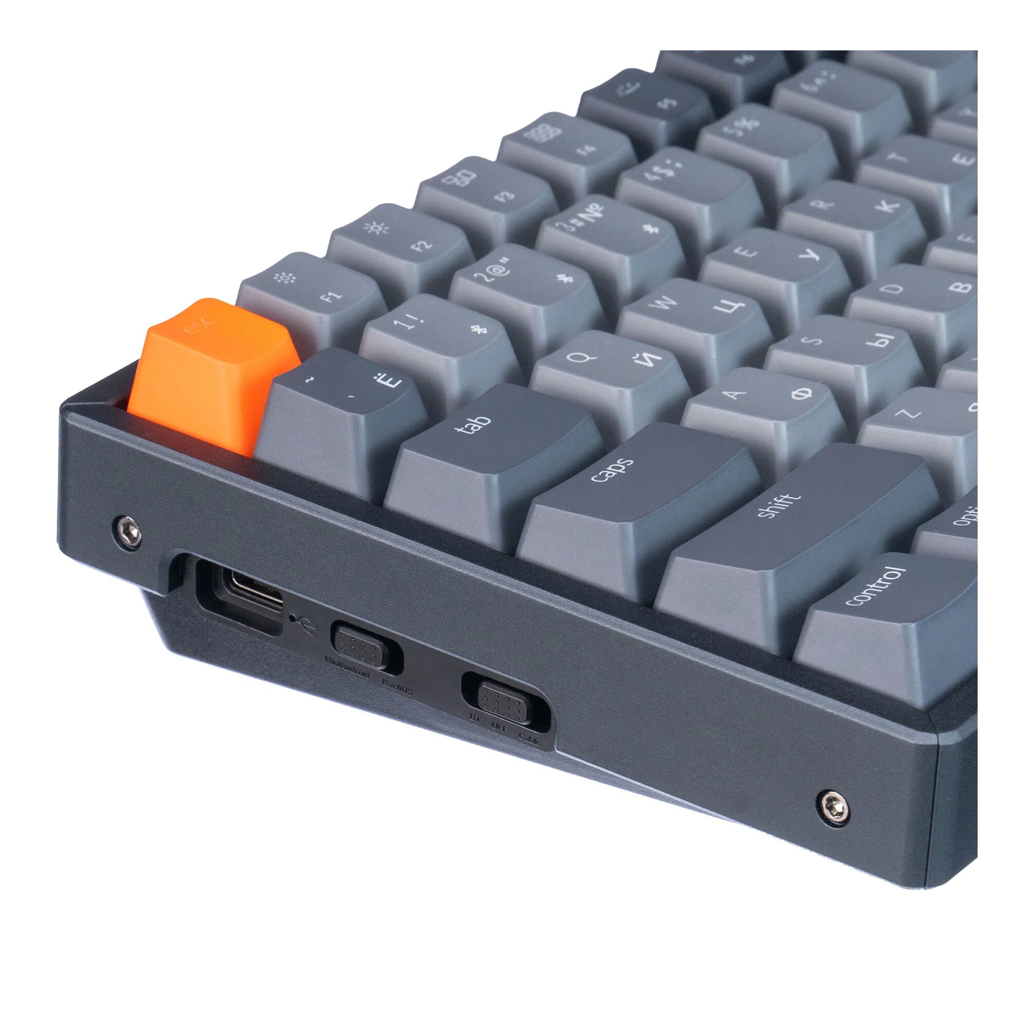 Клавиатура Keychron K2, 84 клавиши RGB подсветка, Hot-Swap, Gateron Blue Switch (K2-C2H) - фото №15