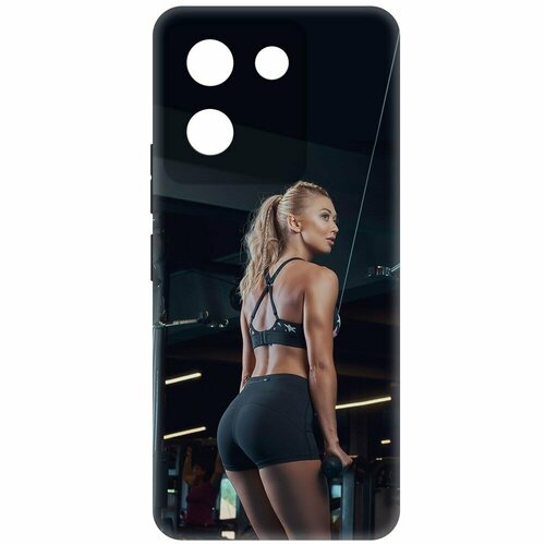 Чехол-накладка Krutoff Soft Case Шорты женские для Vivo Y27s черный чехол накладка krutoff soft case конфеты для vivo y27s черный