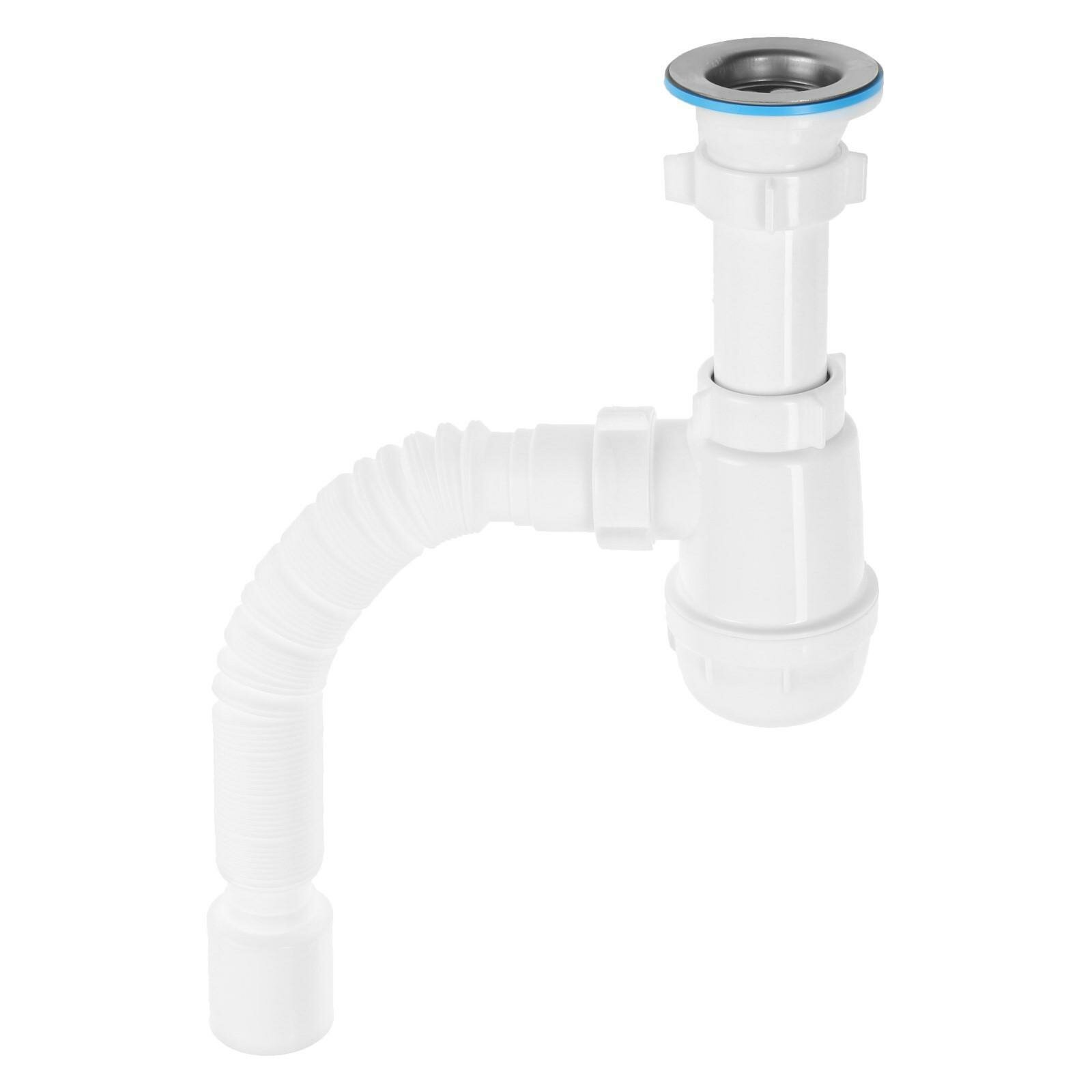 фото Сифон для мойки Грот A0110, 1 1/2" х 40 мм, с гофрированной трубой 40 x 50 мм