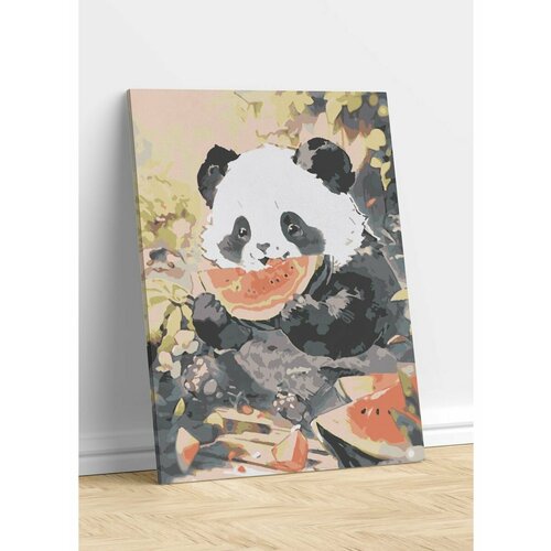 Панда с арбузом
