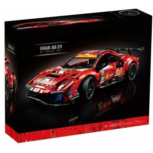 конструктор lego technic 42125 феррари 488 gte af corse 51 Конструктор автомобиль Ferrari 488 GTE TECHNIC