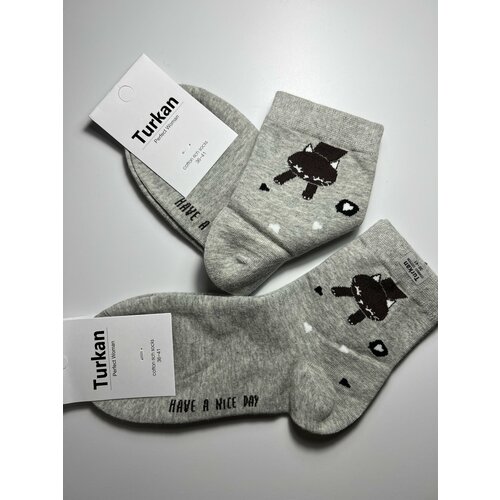 фото Носки turkan, размер 36-41, серый