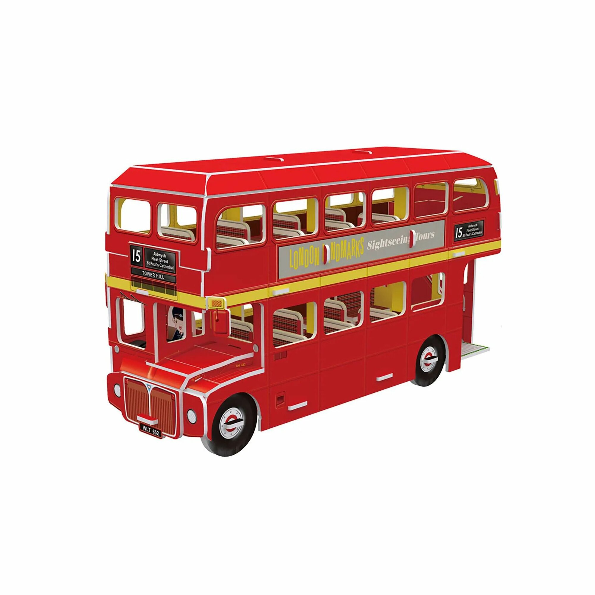 3D Пазл CubicFun Автобус Double-decker, 66 элементов - фото №9
