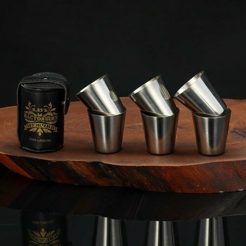 Набор стопок Клуб настощих мужчин 6 шт х 30 мл для дома 957₽