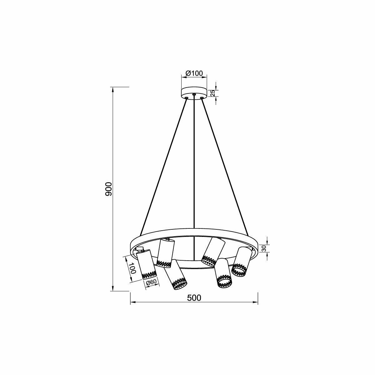 Подвесная люстра Vele Luce Moto VL5784P06 - фото №9