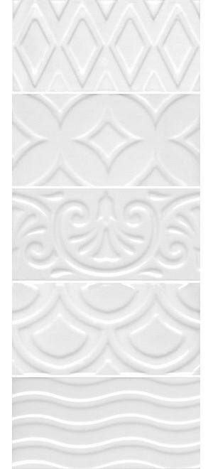 Керамическая плитка KERAMA MARAZZI 16017 Авеллино белый структура mix для стен 7,4x15 (цена за 0.98 м2)