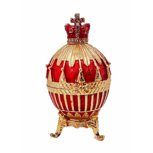 Яйцо Фаберже 3147 с короной, малое, красное