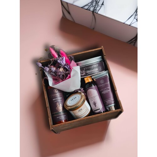 Женский подарочный набор в деревянной коробке bon marche spb / Подарок женщине/девушке/учителю 