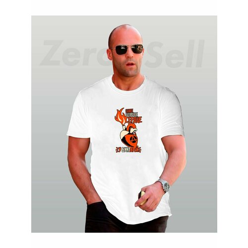 фото Футболка панк сердце анархия бунтарь, размер l, белый zerosell