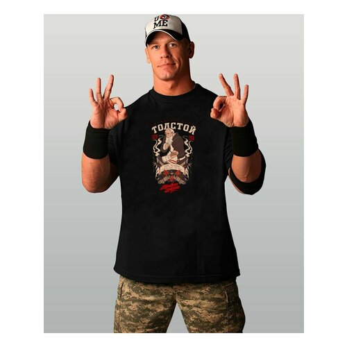 фото Футболка лев толстой россия, размер xs, черный zerosell