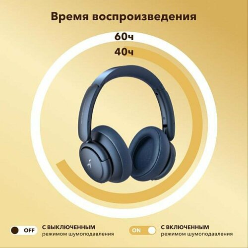 Беспроводные наушники Soundcore by Anker Life Q35 Wireless Active Noise Cancelling Headphones Ocean Blue A3027Р11 - CN Version 949900₽
