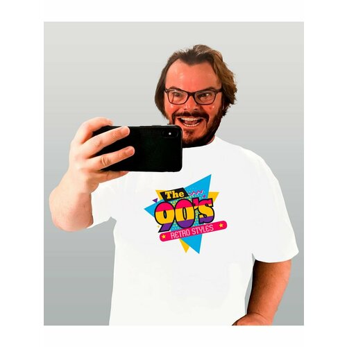 фото Футболка the 90s retro 90е, размер xxs, белый zerosell