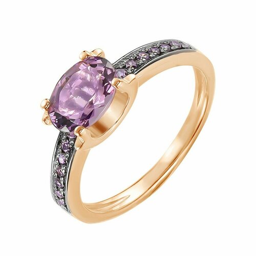 Кольцо ALORIS, красное золото, 585 проба, аметист