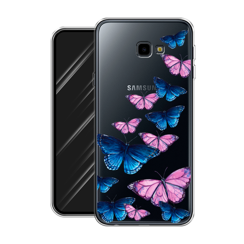 Силиконовый чехол на Samsung Galaxy J4 Plus 2018 / Самсунг Галакси J4 Плюс 2018 Полет бабочек, прозрачный силиконовый чехол полет бабочек на samsung galaxy j4 plus 2018 самсунг галакси j4 плюс 2018