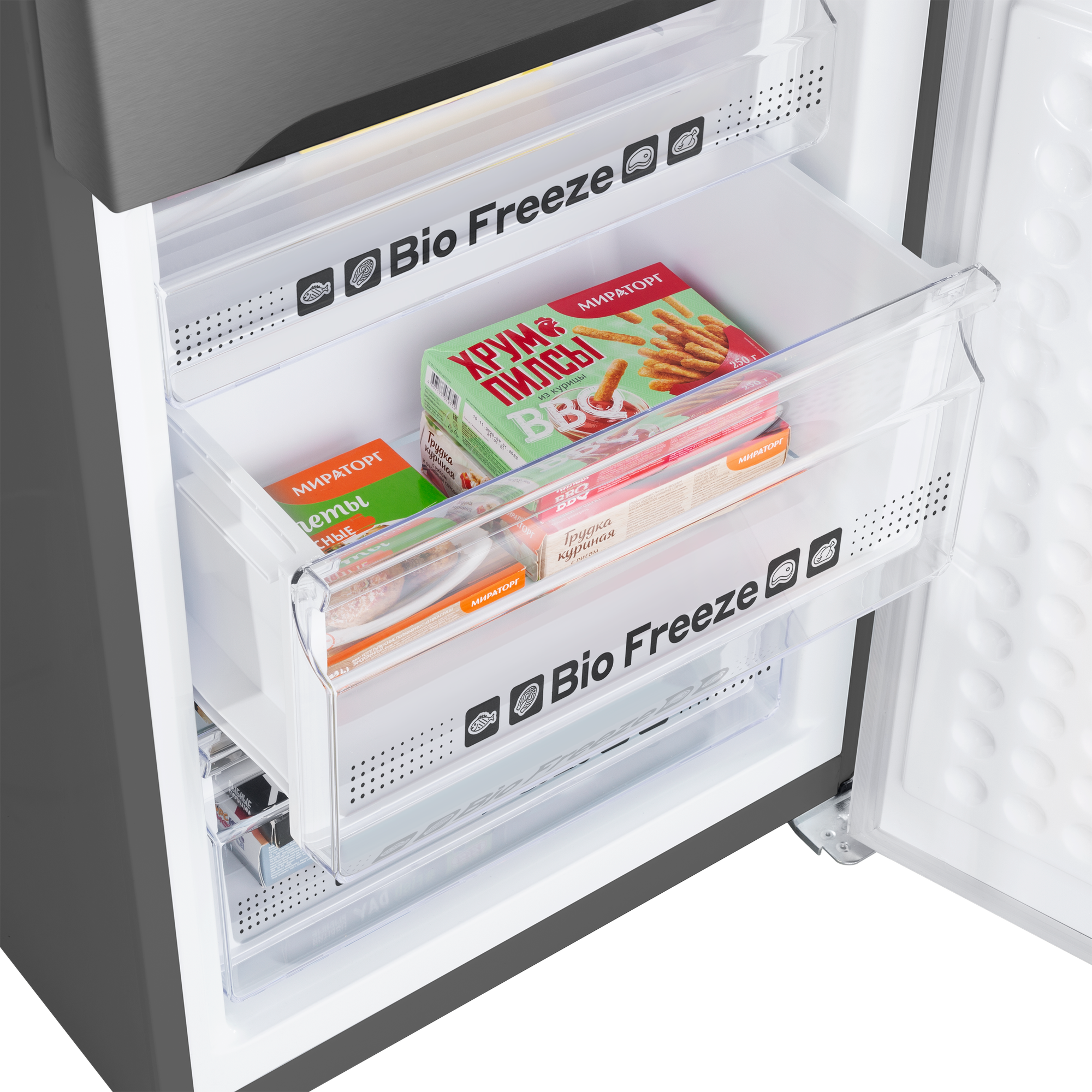 Холодильник двухкамерный Maunfeld MFF187NFIX10 187x66x59.5 см 1 компрессор цвет серебристый - фото №11
