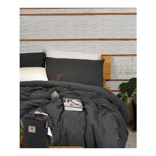 Комплект постельного белья однотонный, вареный хлопок