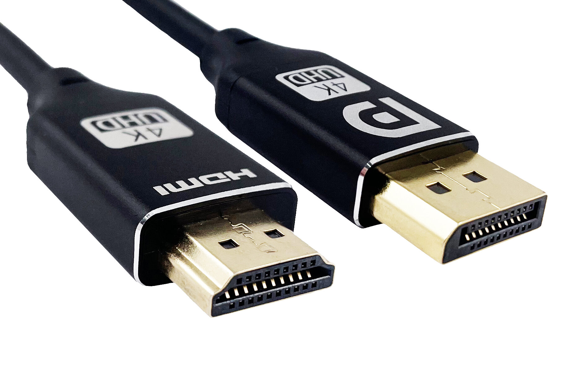 Кабель TUBON DisplayPort - HDMI 4K 60Hz, ПВХ, Чип IT6563 OD5.0 DH02 1м