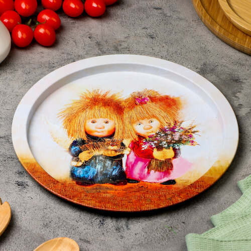 Поднос Счастливая семейка 28 х 16 х 032 см металл 797₽