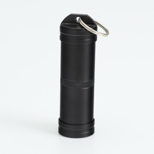 Водонепроницаемый брелок-контейнер для мелочей черный 7 см 1шт 538₽