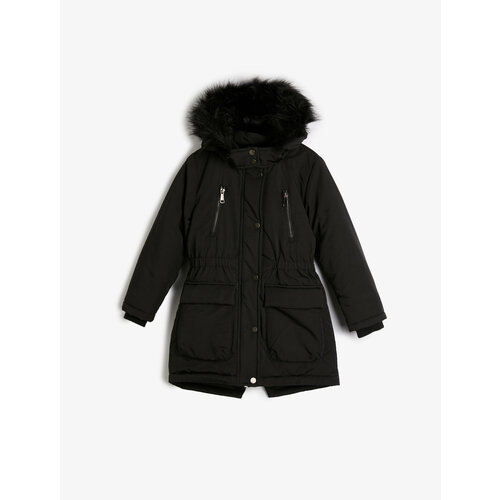 Куртка KOTON, размер 7-8 лет, черный куртка koton размер 7 8 лет черный