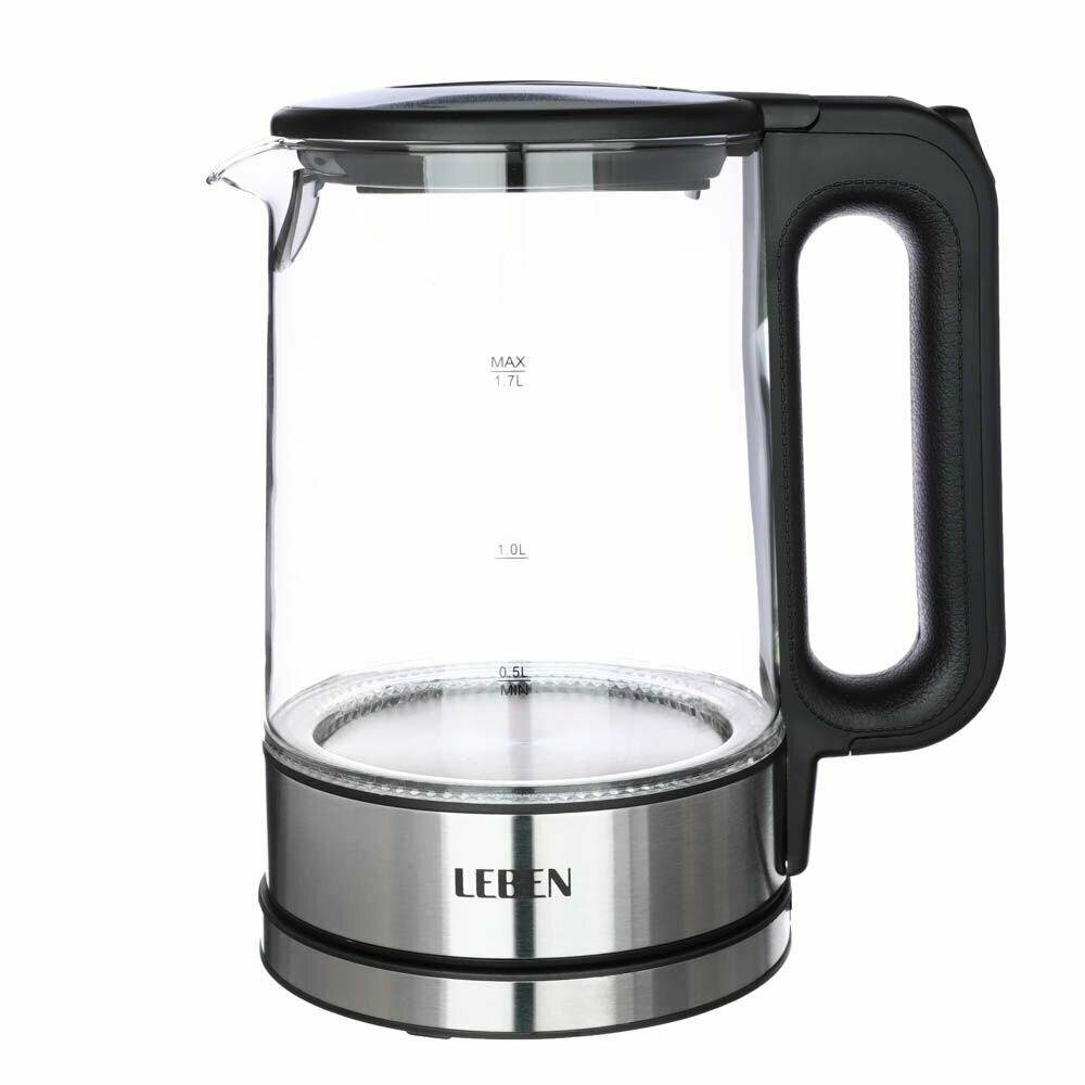 фото Чайник электрический LEBEN 1,7л, 1850Вт, скрытый нагревательный элемент, HHB1748