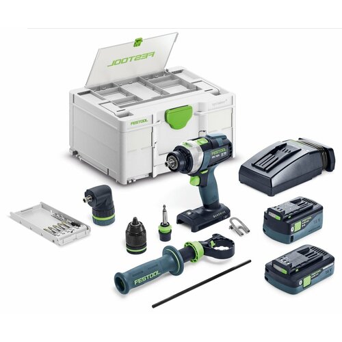 Аккумуляторная ударная дрель-шуруповёрт Festool QUADRIVE TPC 184 5040 I-Set 160680₽