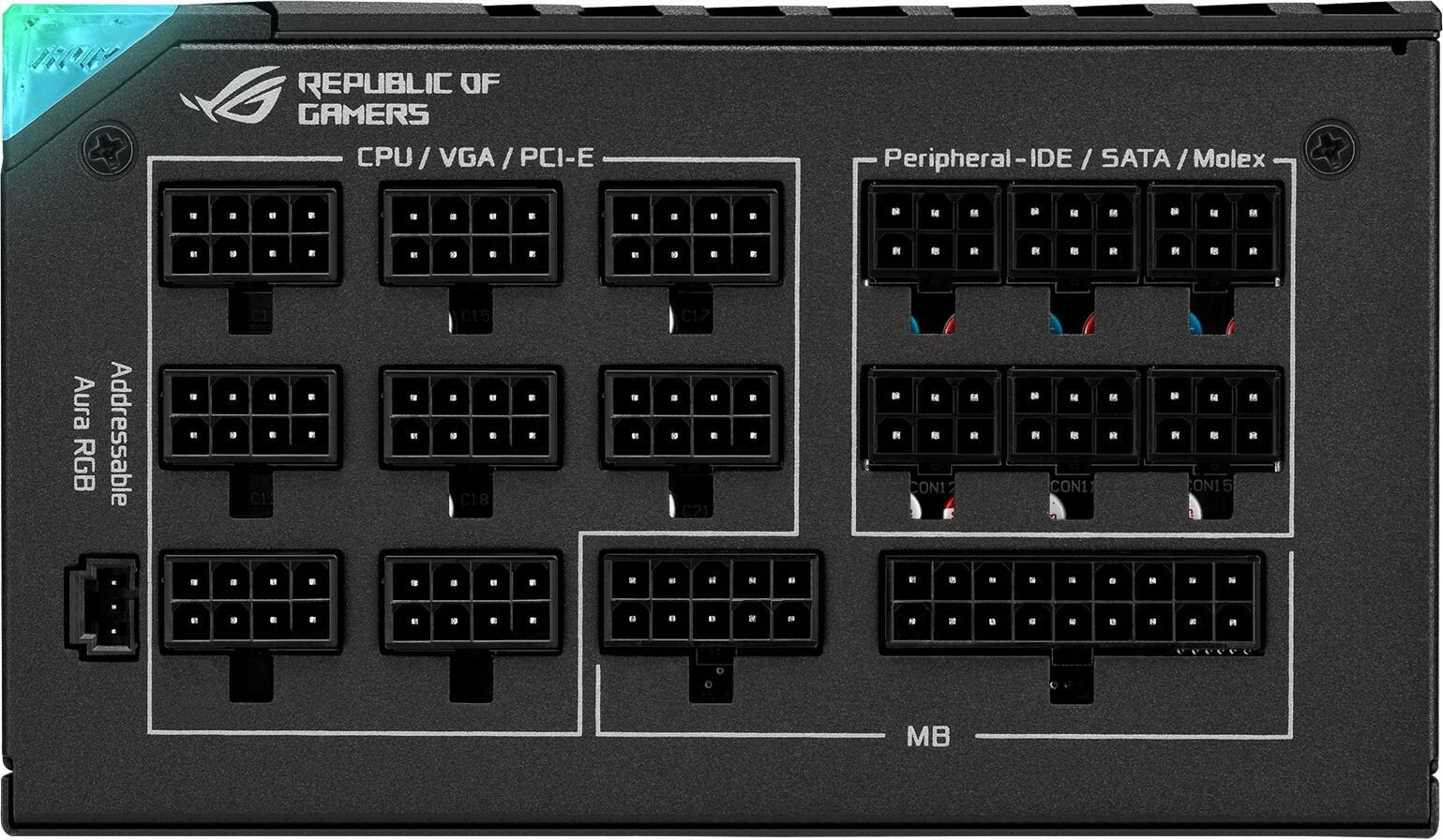 Блок питания ATX ASUS 90YE00L1-B0NA00 1000W, 80Plus Platinum, 135mm fan, full modular - фото №16