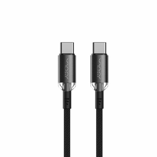 Кабель Type-C - Type-C Vyvylabs Crystal Series Fast Charging Data Cable, 60W, 1м, черный