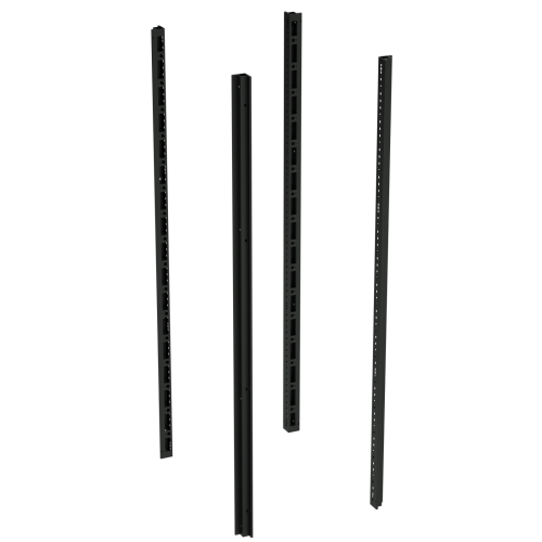 DKC Стойки вертикальные для напольных 19" IT-корпусов ДКС серии CQE, В=1400мм, без дополнительных креплений, 4шт, RAL9005 R5KMN14B
