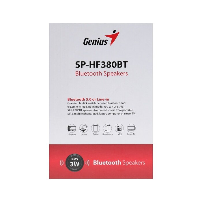 Колонки Genius SP-HF380BT USB черный, коричневый (31730034402)