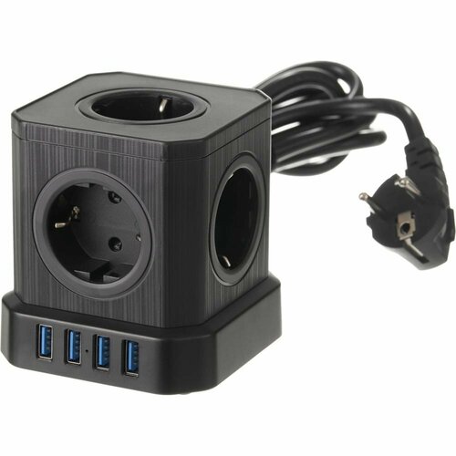 Куб idealim Cube-5r-4usb-2M-black куб управления aqara cube mfkzq01lm