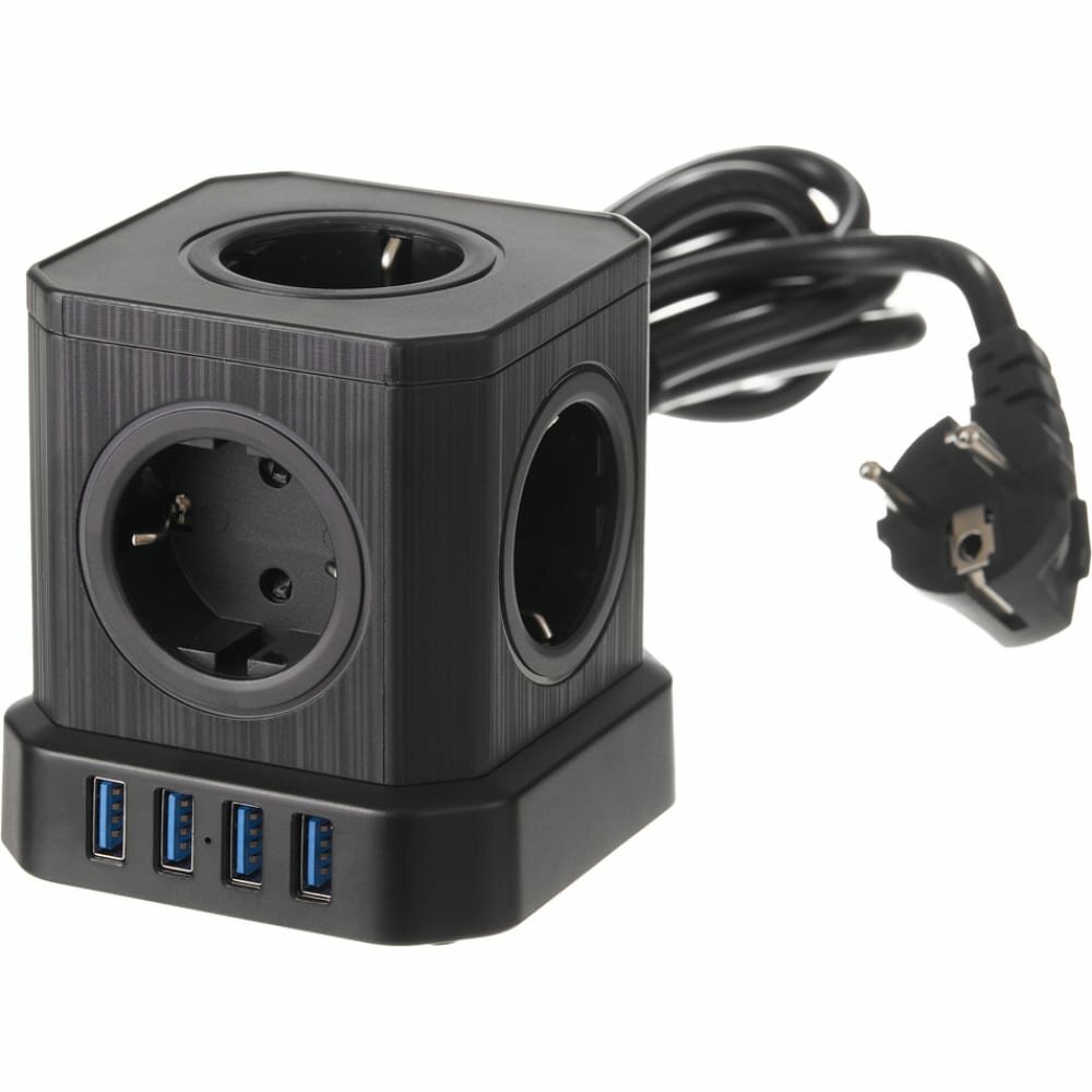 Куб idealim Cube-5r-4usb-2M-black