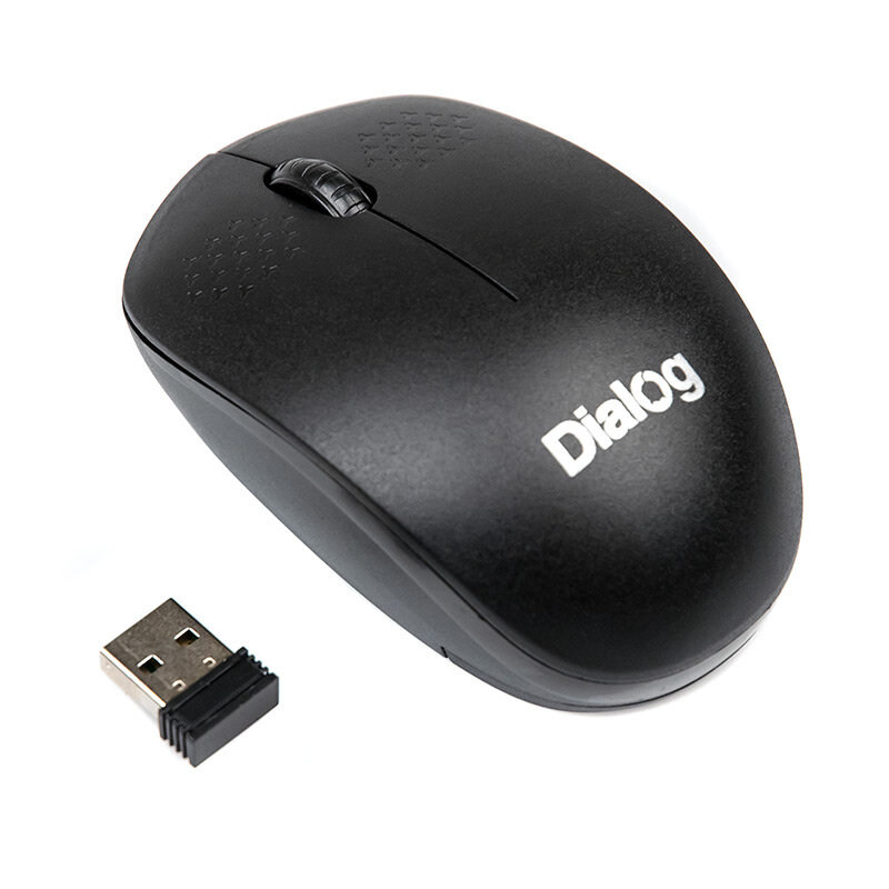 Мышь MROC-13U Dialog Comfort RF 2.4G Optical - 3 кнопки + ролик прокрутки, USB, чёрная