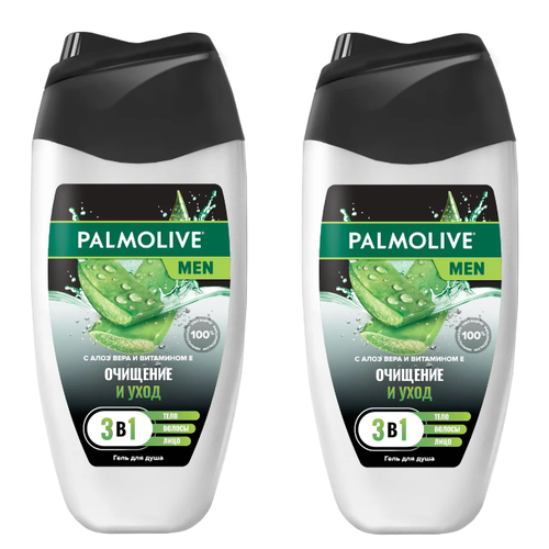 Гель для душа Palmolive Men Очищение и Уход, мужской, 250 мл. 2 шт. palmolive гель для душа и шампунь 4в1 men очищение и уход 250 мл х 2 2 шт