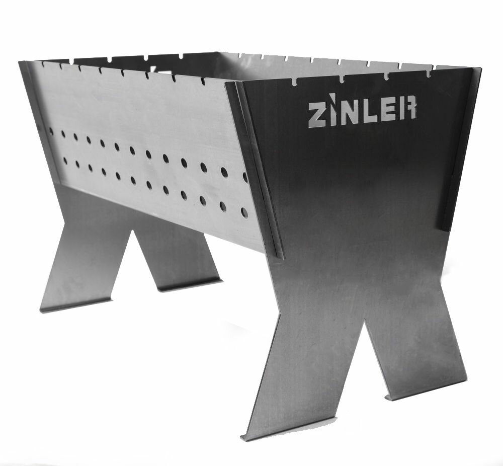 Мангал ZINLER разборный 300*300*496мм, сталь 1,8мм, вес 7 кг МРЗ-1 - фотография № 6